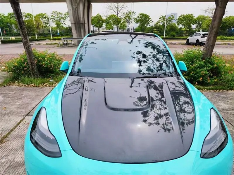 New Design Carbon Fiber Engine Cover Bonnet Hood for  Model Y Engine Hood